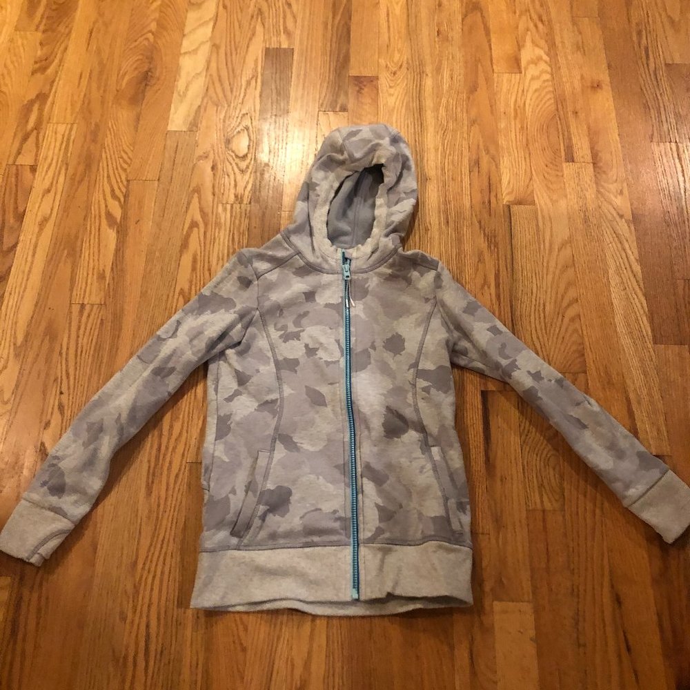 Athleta girl camo zip up hoodie